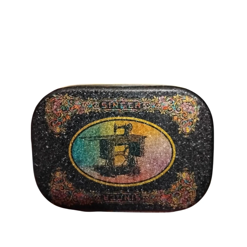 Vintage Singer Tin with Handles